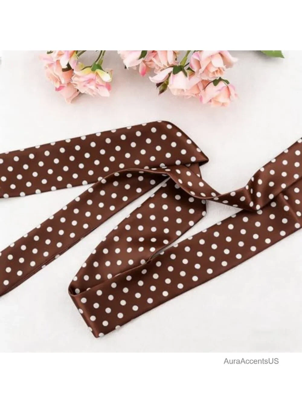 Silky Satin Polka Dot Scarf 55